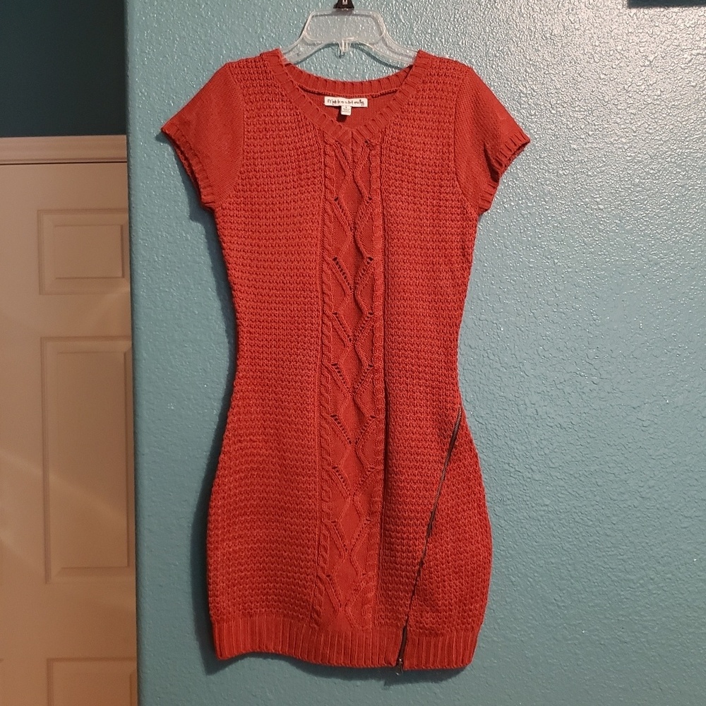 Made For Me to Look Amazing brick red long sweater